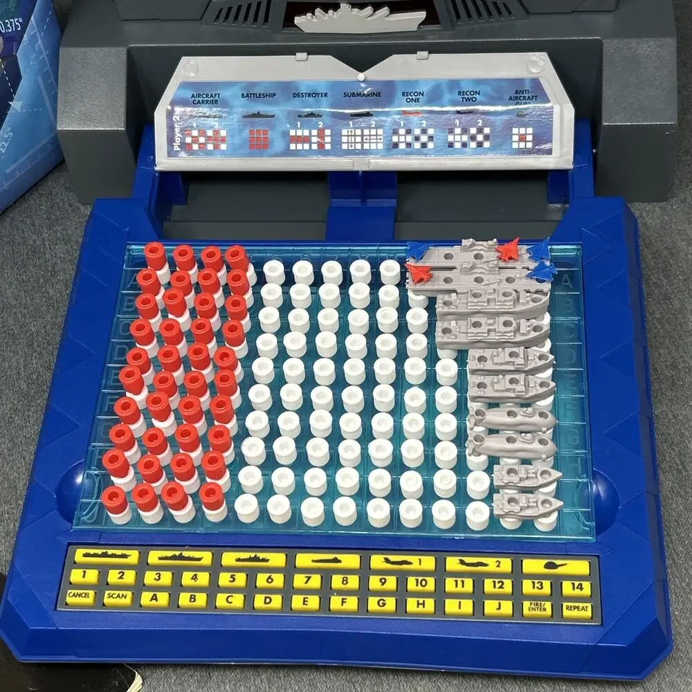 Electronic Battleship Advanced Mission Game 2000 Tested/Works 381 Pegs READ